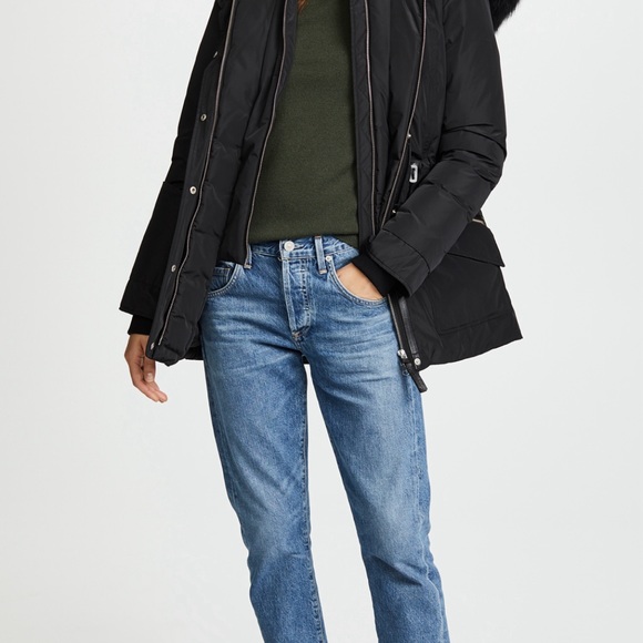 Mackage KATRYN FUR TRIM HOODED SHORT DOWN COAT IN BLACK - Picture 5 of 8